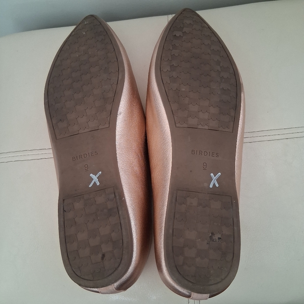 Birdies The Goldfinch Ballet Flats in Rose Gold Size 9 - Picture 6 of 12